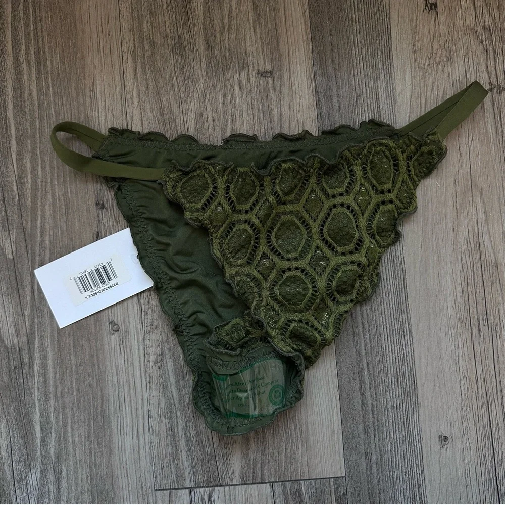Dippin Daisys Olive Green Lace Bikini Bottoms